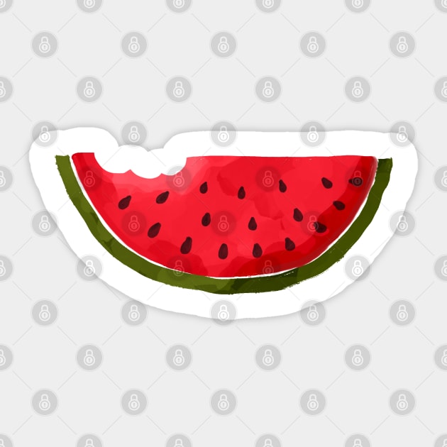 Watercolor Watermelon Sticker by MutchiDesign